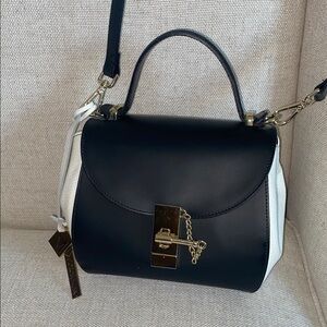 Giorgia Milani Elegant Black and White Handbag